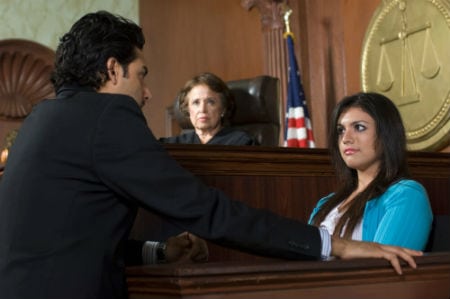 Attorney questioning the lady in the court